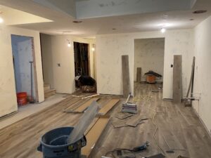 flooring project going on